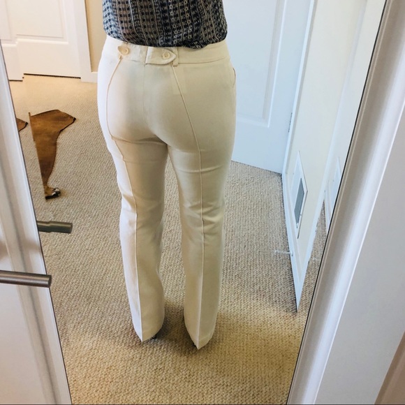 Chloe white cotton straight leg pants sz 44 - Picture 6 of 9